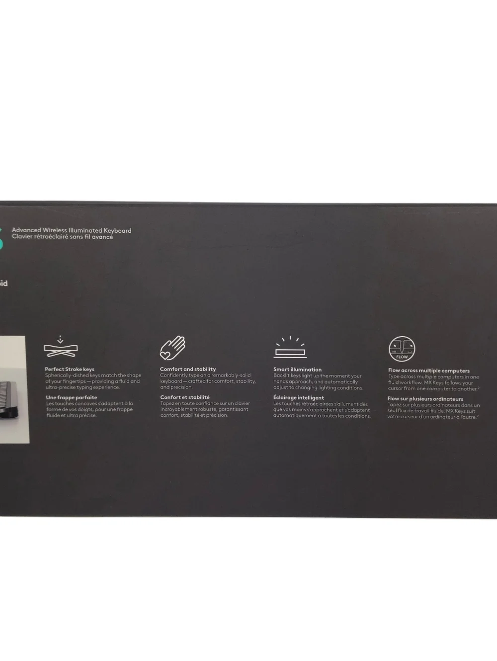Logitech MX Keys Advanced Wireless Illuminated Keyboard Black With Dongle